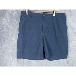 Faherty All Day Shorts Mens 34 Navy Blue Hybrid Performance Stretch Water Shorts